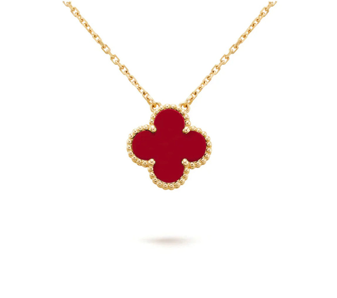 [Gaonasi]CLOVER 15MM SINGLE FLOWER NECKLACE COLLECTION