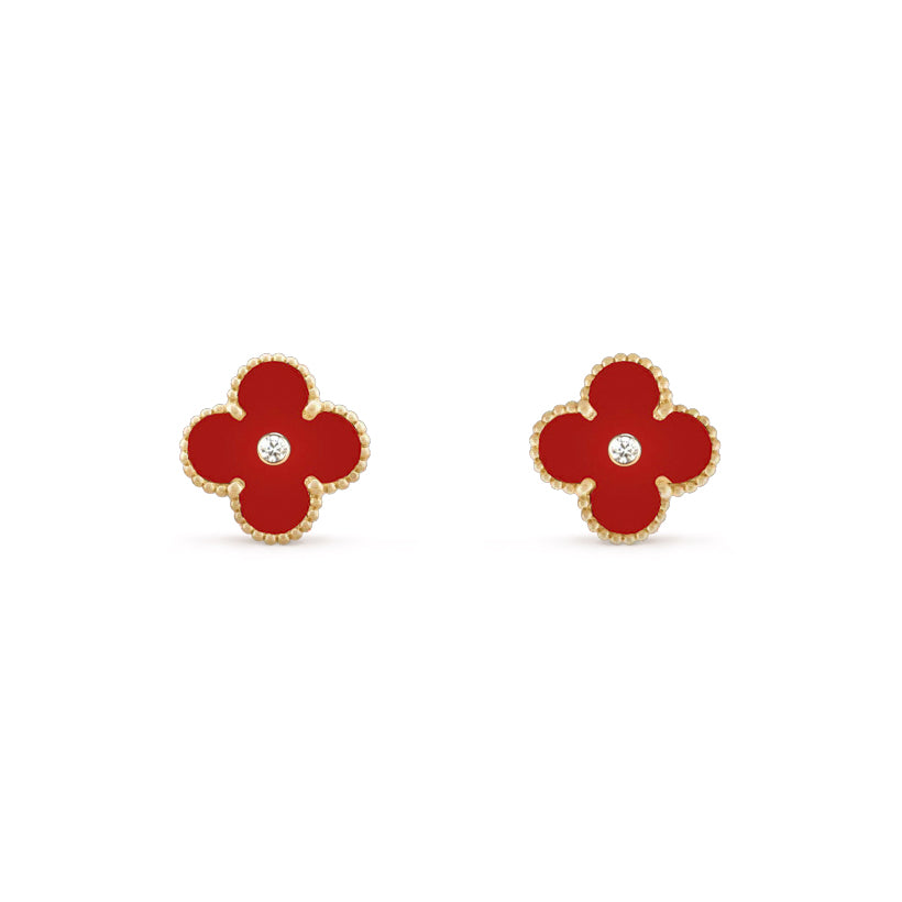[Gaonasi]CLOVER  15MM DIAMOND EARRINGS COLLECTION