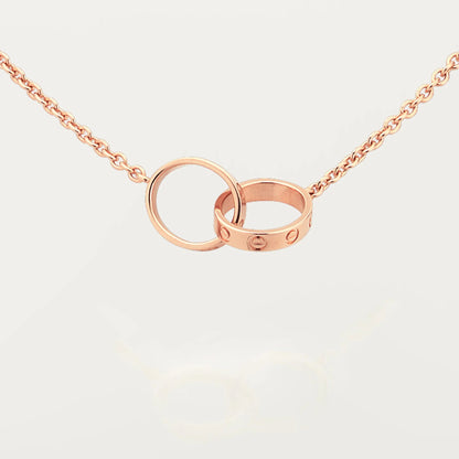[Gaonasi Jewelry]LOVE DOUBLE RING NECKLACE