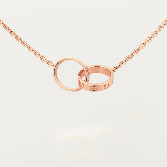 [Gaonasi Jewelry]LOVE DOUBLE RING NECKLACE