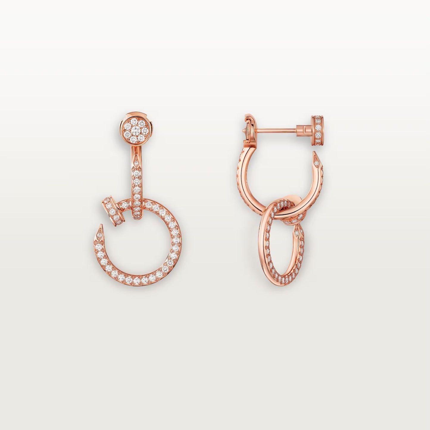 [Gaonasi Jewelry]JUSTE FULL DIAMOND DOUBLE EARRINGS