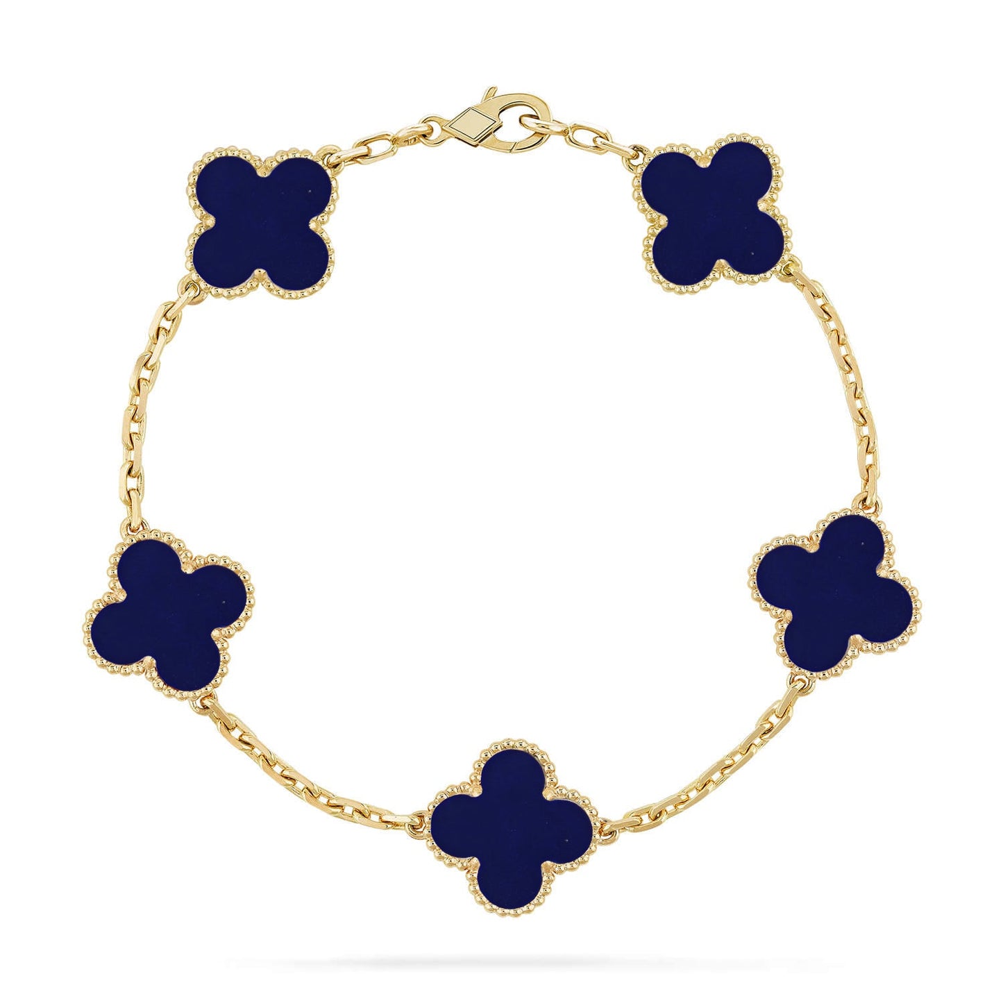 [Gaonasi]CLOVER 5 MOTIF LAPIS LAZULI BRACELET COLLECTION