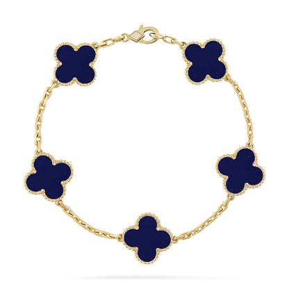 [Gaonasi]CLOVER 5 MOTIF LAPIS LAZULI BRACELET COLLECTION