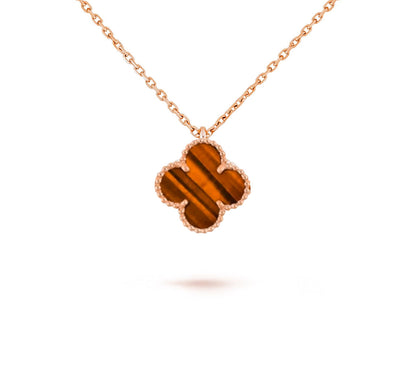 [Gaonasi]CLOVER MINI 9.5MM CARNELIANS NECKLACE COLLECTION