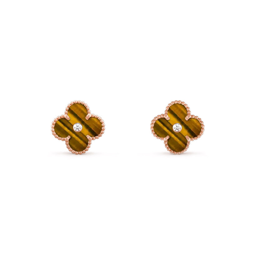 [Gaonasi]CLOVER  15MM DIAMOND EARRINGS COLLECTION