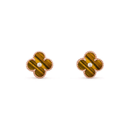 [Gaonasi]CLOVER  15MM DIAMOND EARRINGS COLLECTION