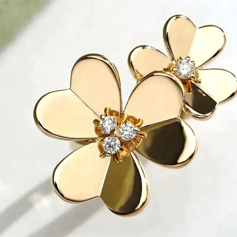 [Gaonasi]CLOVER COMOS GOLD DIAMOND RING