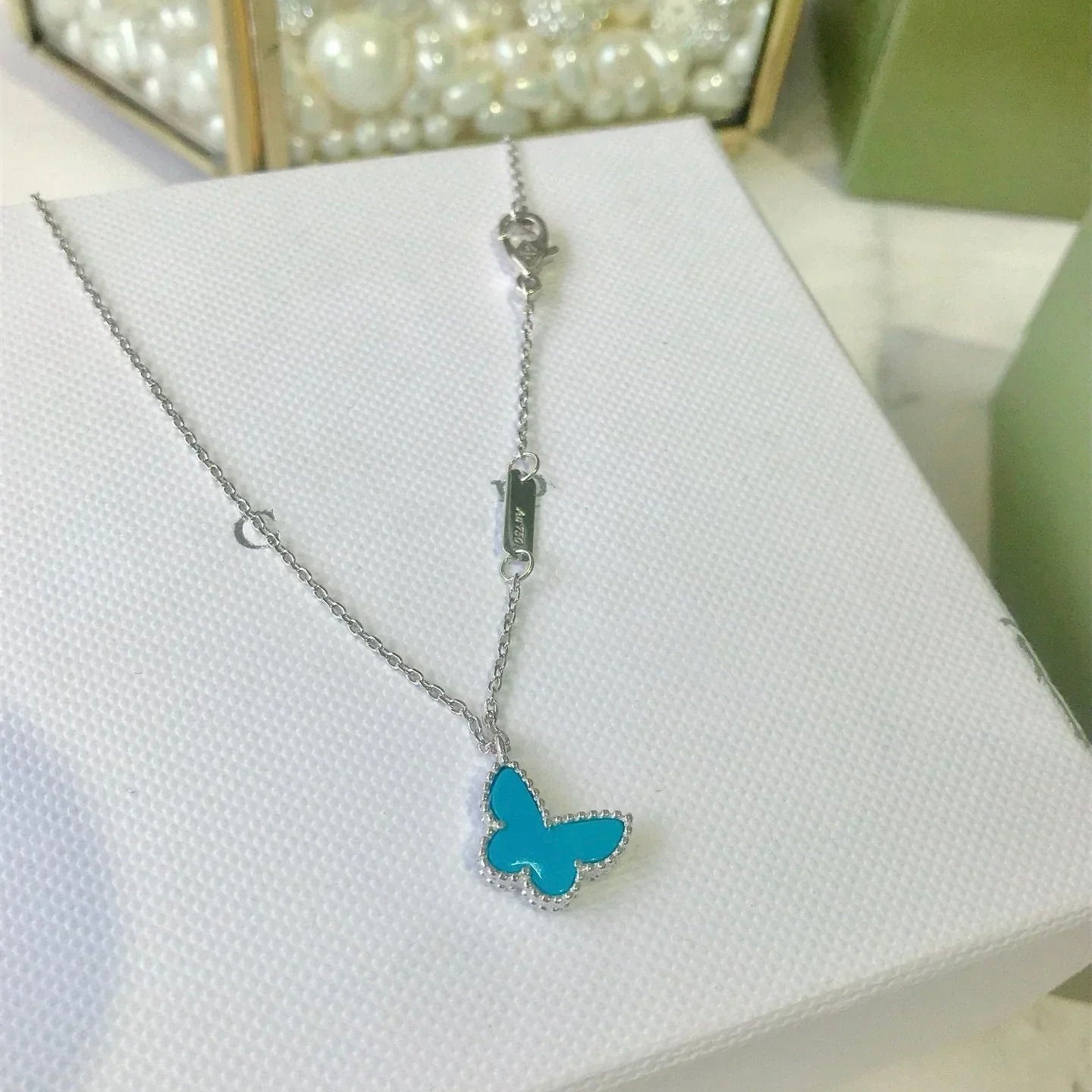 [Gaonasi]BUTTERFLY TURQUOISE BUTTERFLY BRACELET SILVER