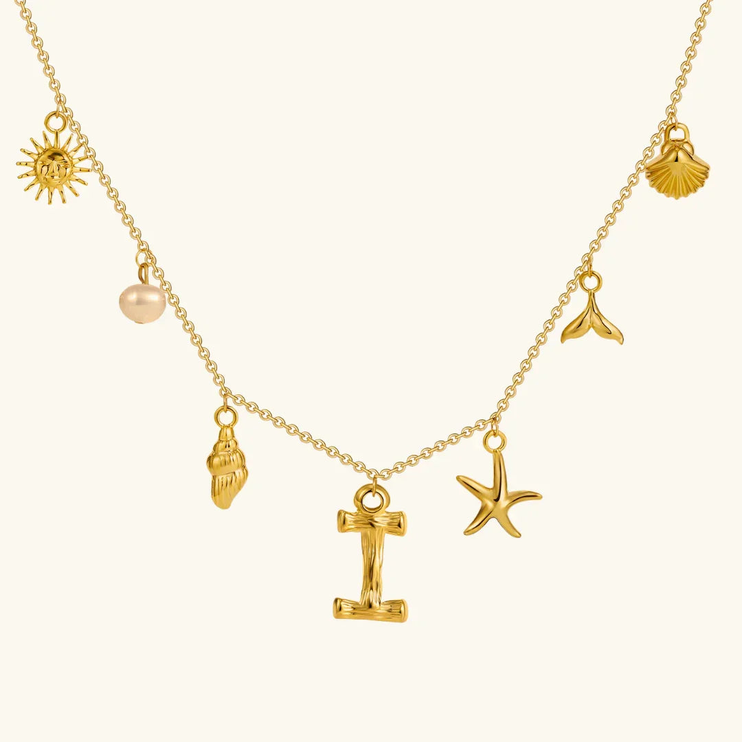 [Gaonasi]Avaria Ocean Initial Necklace