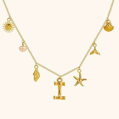 [Gaonasi]Avaria Ocean Initial Necklace