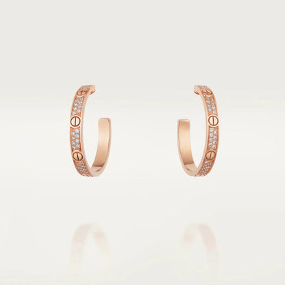 [Gaonasi Jewelry]LOVE EARRINGS 3.6MM DIAMOND PAVED