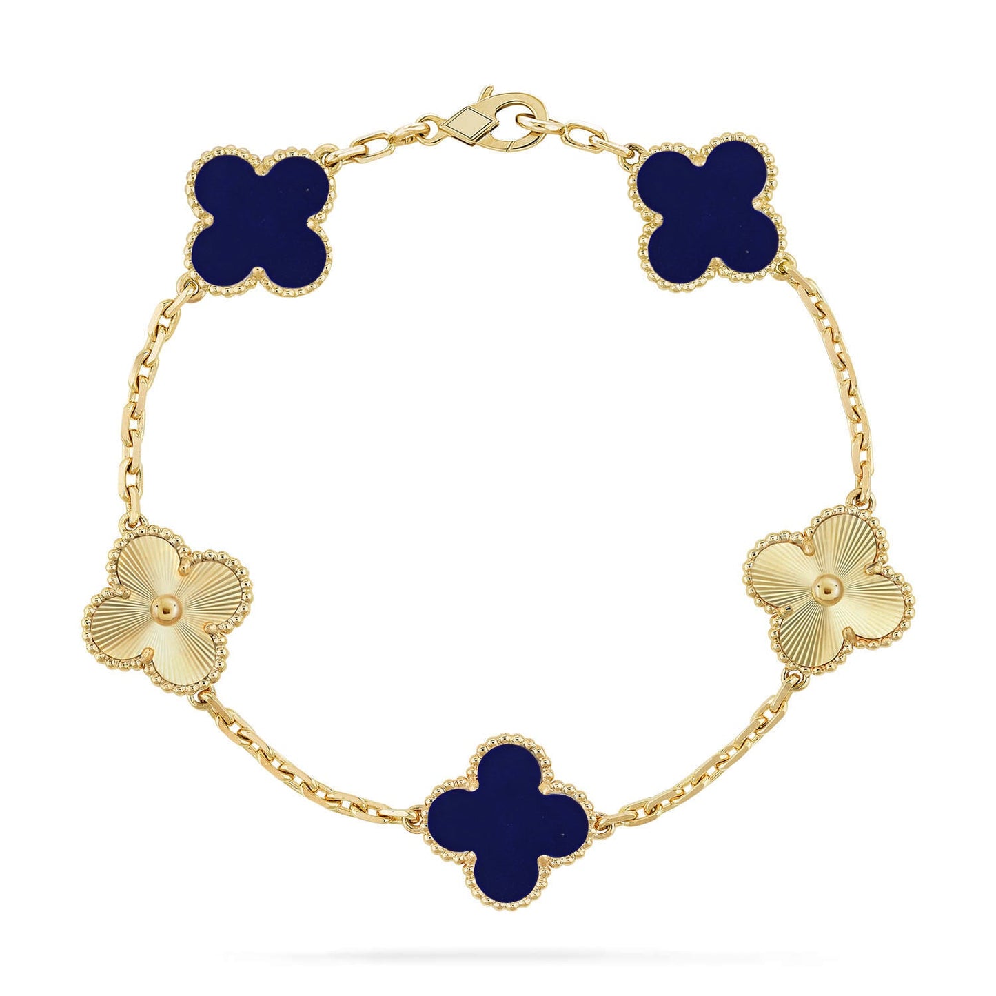 [Gaonasi]CLOVER 5 MOTIF LAPIS LAZULI BRACELET COLLECTION