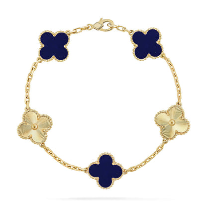 [Gaonasi]CLOVER 5 MOTIF LAPIS LAZULI BRACELET COLLECTION