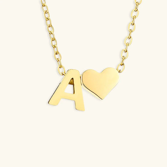 [Gaonasi]Ria Initial Letter Gold Necklace