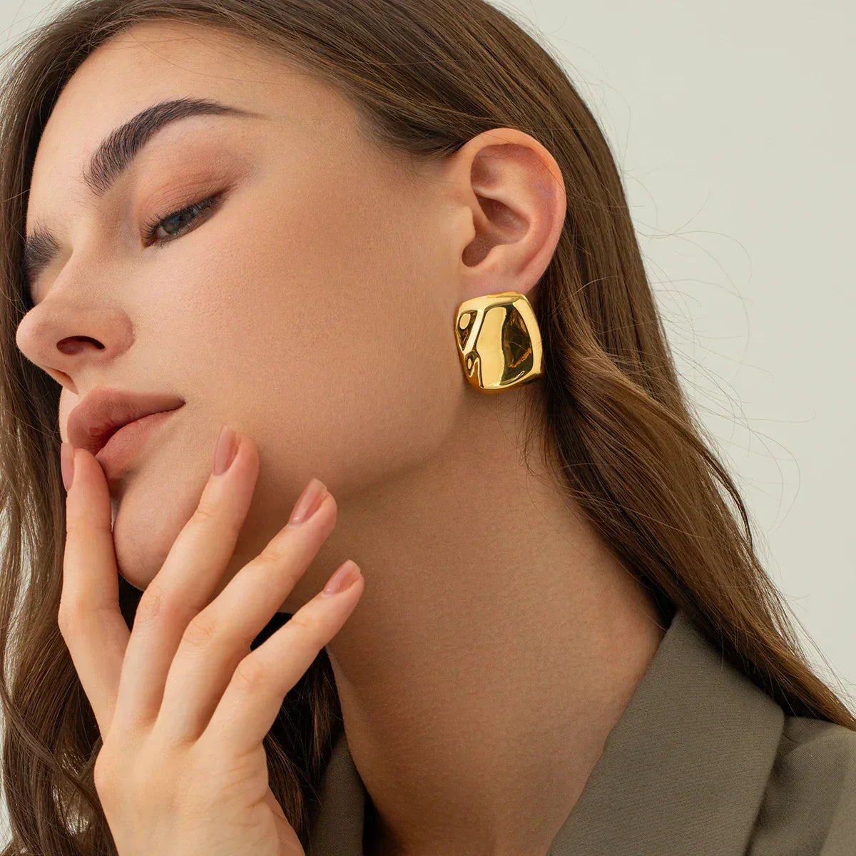 [Gaonasi]Poppy Gold Earrings