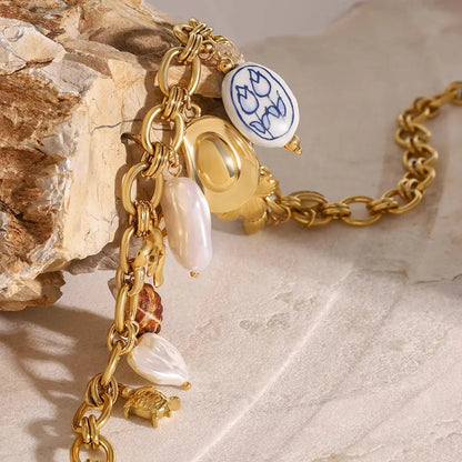 [Gaonasi]Wavecrest Ocean-Inspired Necklace