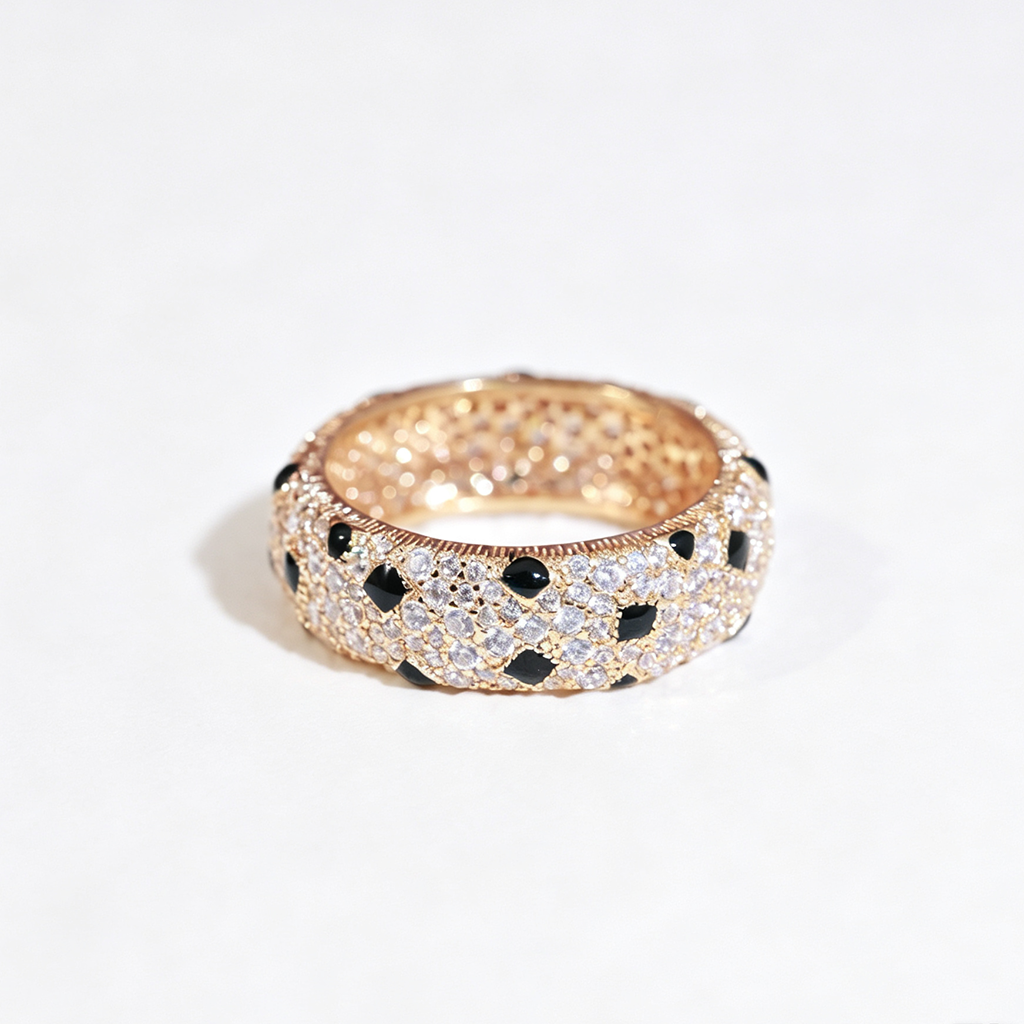 [Gaonasi Jewelry]PANTHERE SPOTTED FULL DIAMOND RING