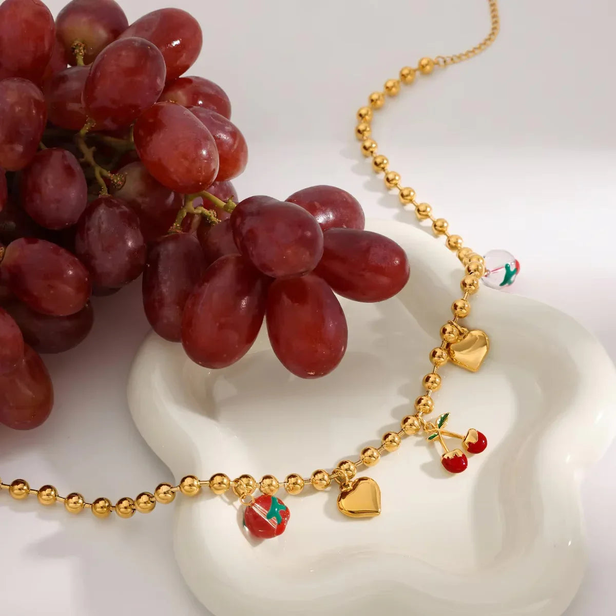 [Gaonasi]Kai Gold Cherry Necklace