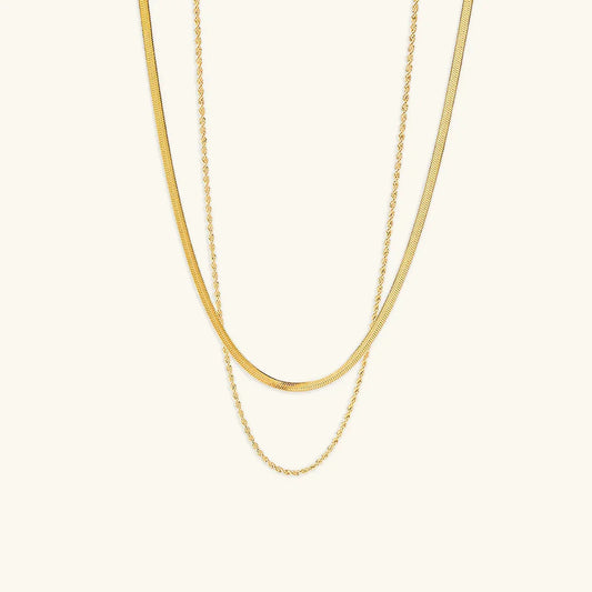 [Gaonasi]Hailey Layered Gold Chain Necklace