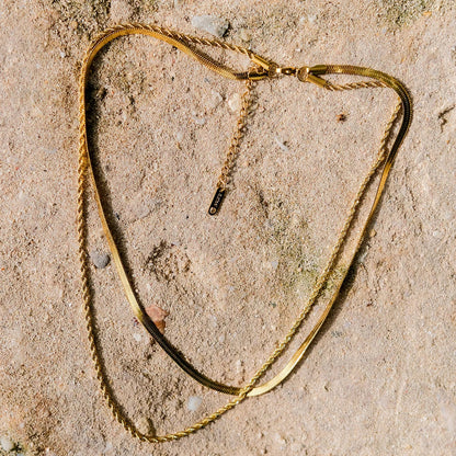 [Gaonasi]Hailey Layered Gold Chain Necklace