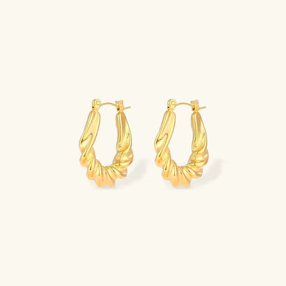 [Gaonasi]Adaline Twist Hoop Earrings