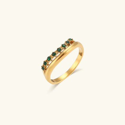 [Gaonasi]Adeline Diamond Simulant Gold Ring