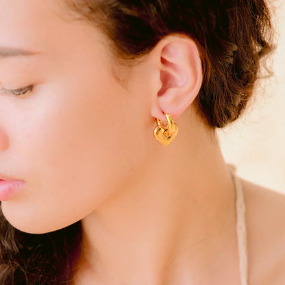 [Gaonasi]Aria's Arrow Gold Earrings