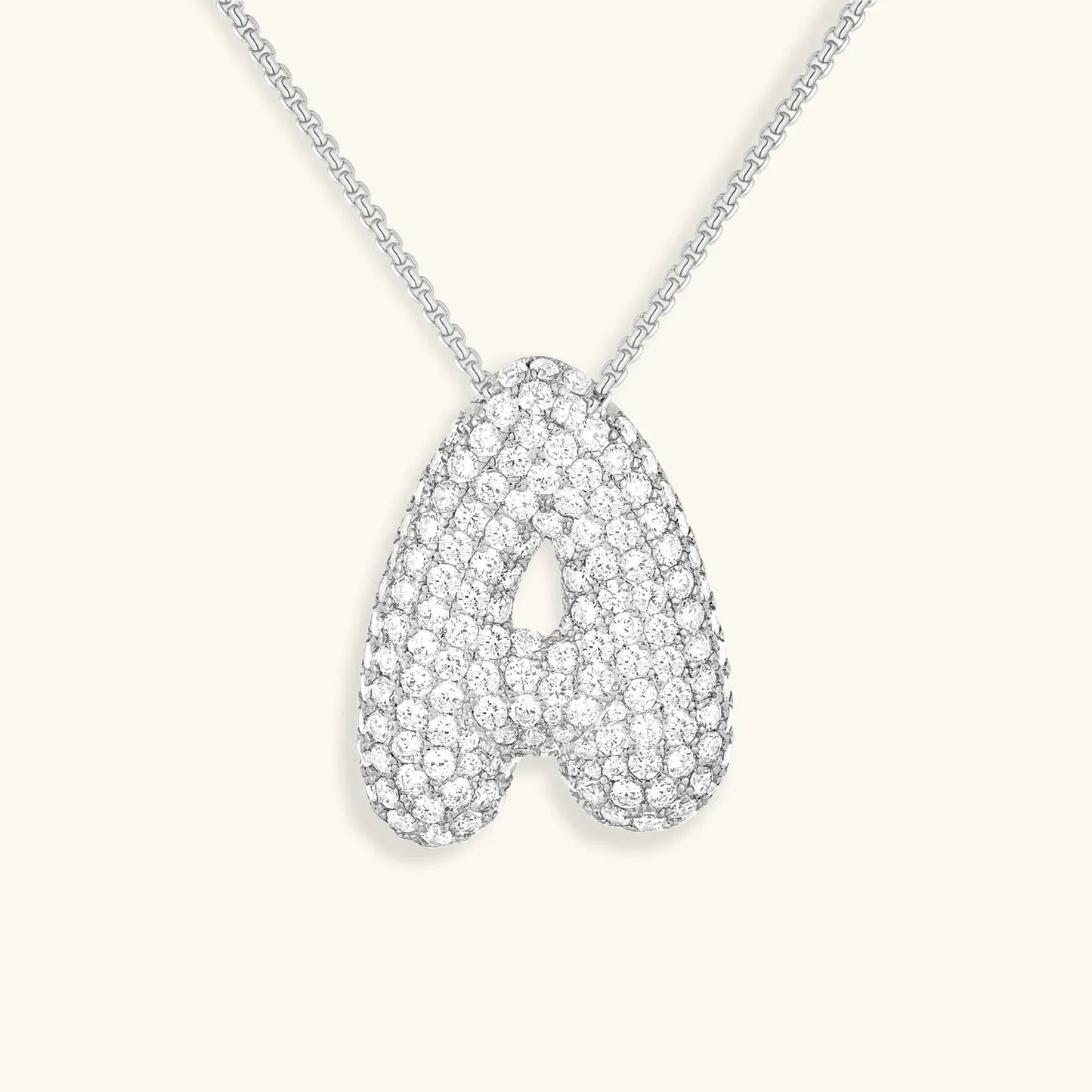 [Gaonasi]Bubble Initial Diamond Necklace
