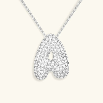 [Gaonasi]Bubble Initial Diamond Necklace