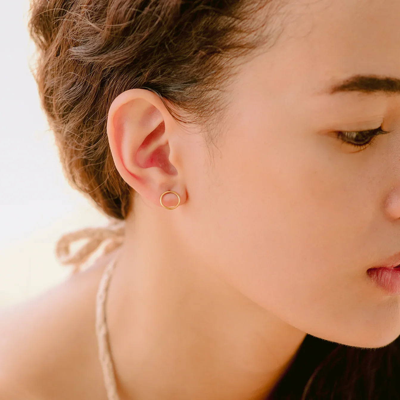[Gaonasi]Aureole Gold Earrings