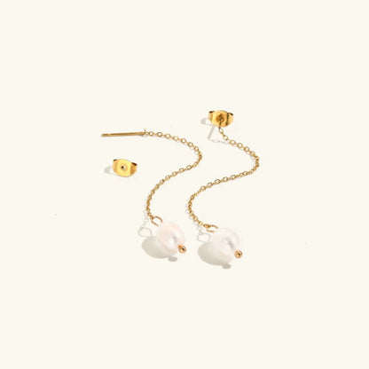 [Gaonasi]Tessa Pearl Tassel Earrings
