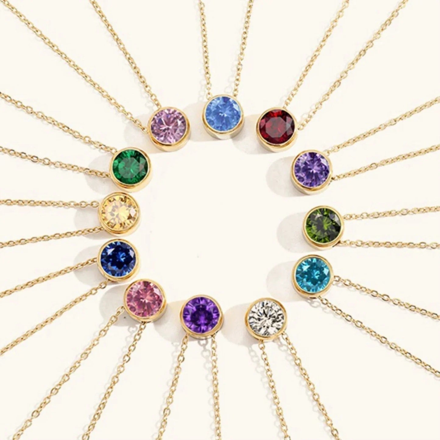 [Gaonasi]Amelia Birthstone Necklace
