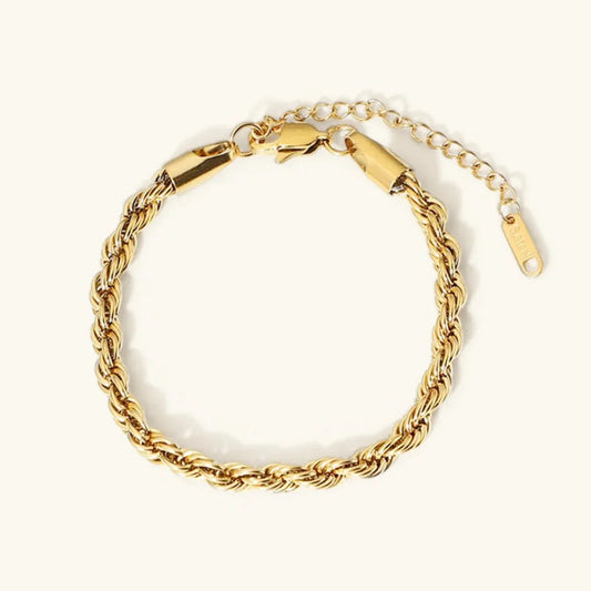 [Gaonasi]Clara Rope Chain Gold Bracelet