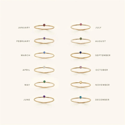 [Gaonasi]Amelia Birthstone Stacker Ring