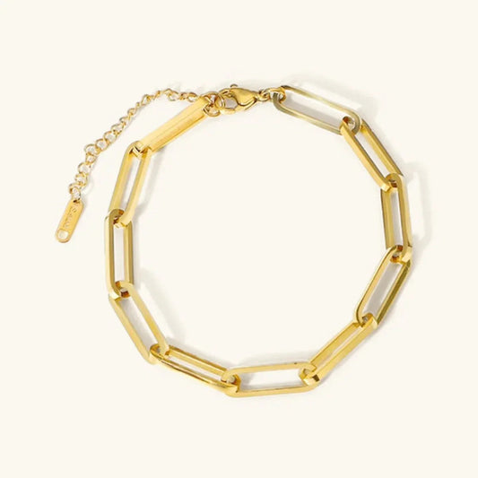 [Gaonasi]Asta Gold Paperclip Chain Bracelet