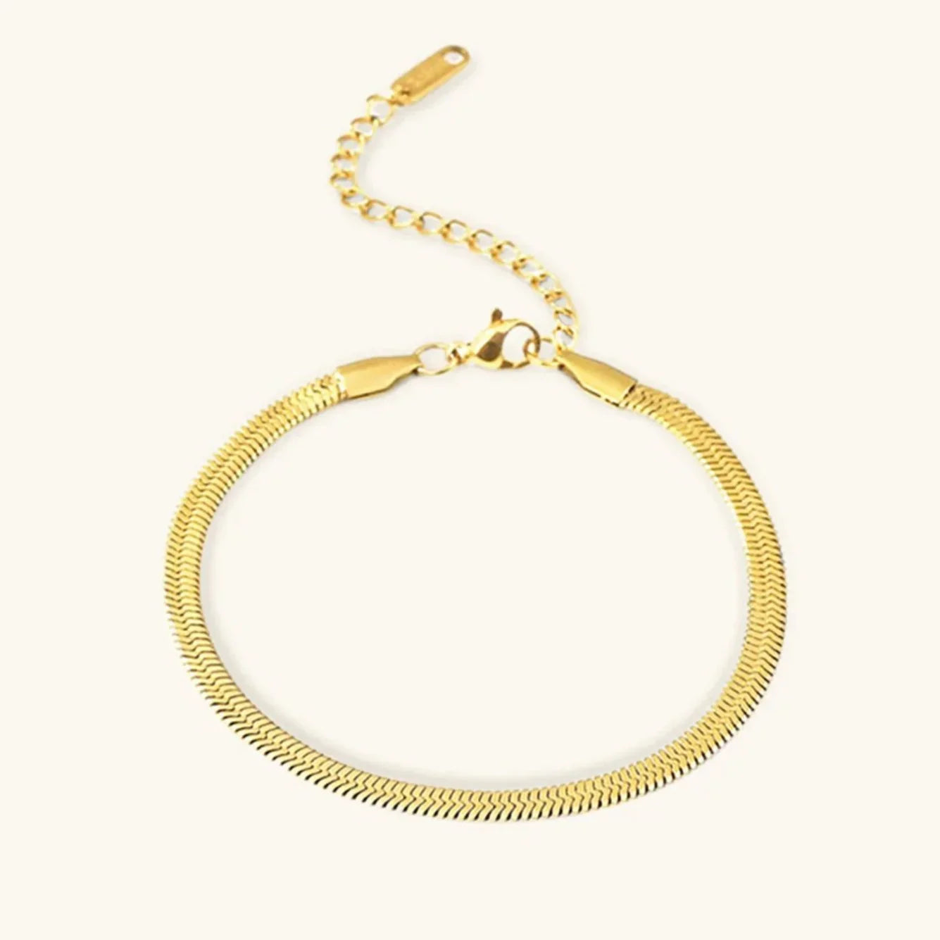 [Gaonasi]Ellaine Gold Herringbone Bracelet