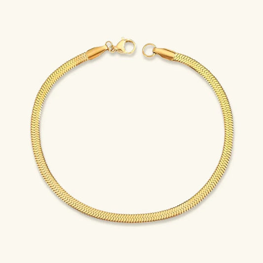 [Gaonasi]Vida Gold Herringbone Bracelet