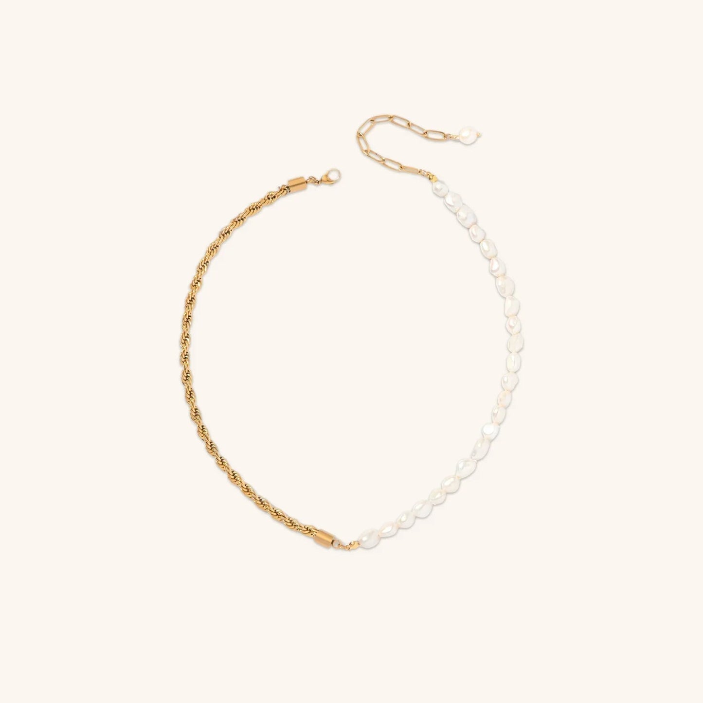[Gaonasi]Dualia Gold Pearl Necklace