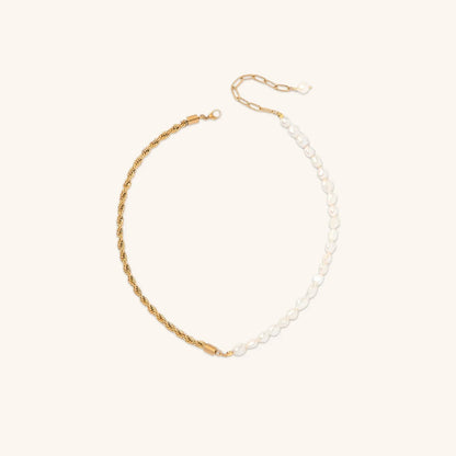 [Gaonasi]Dualia Gold Pearl Necklace