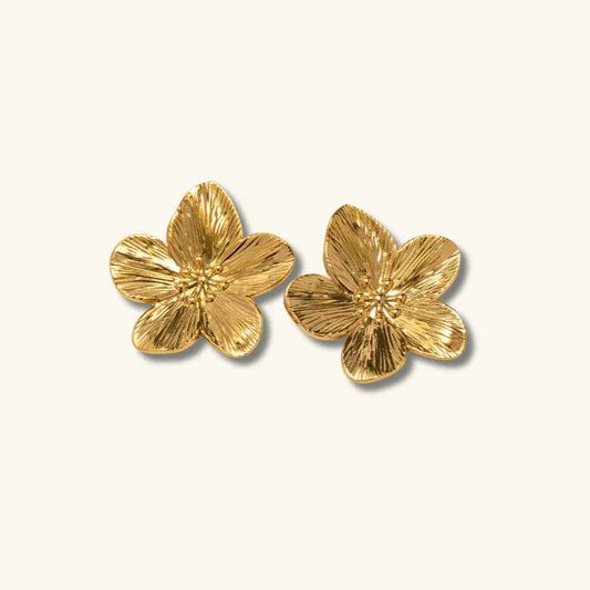 [Gaonasi]Allysa Flower Gold Earrings