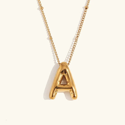 [Gaonasi]Balloon Gold Initial Necklace