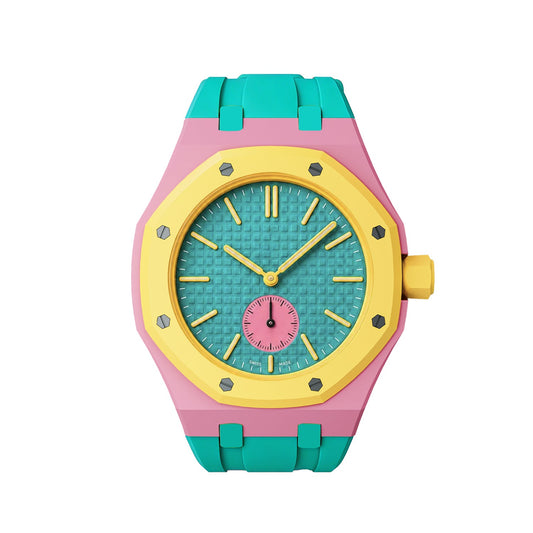 Oak Pop Exclusive Pink And Green Silicone Strap