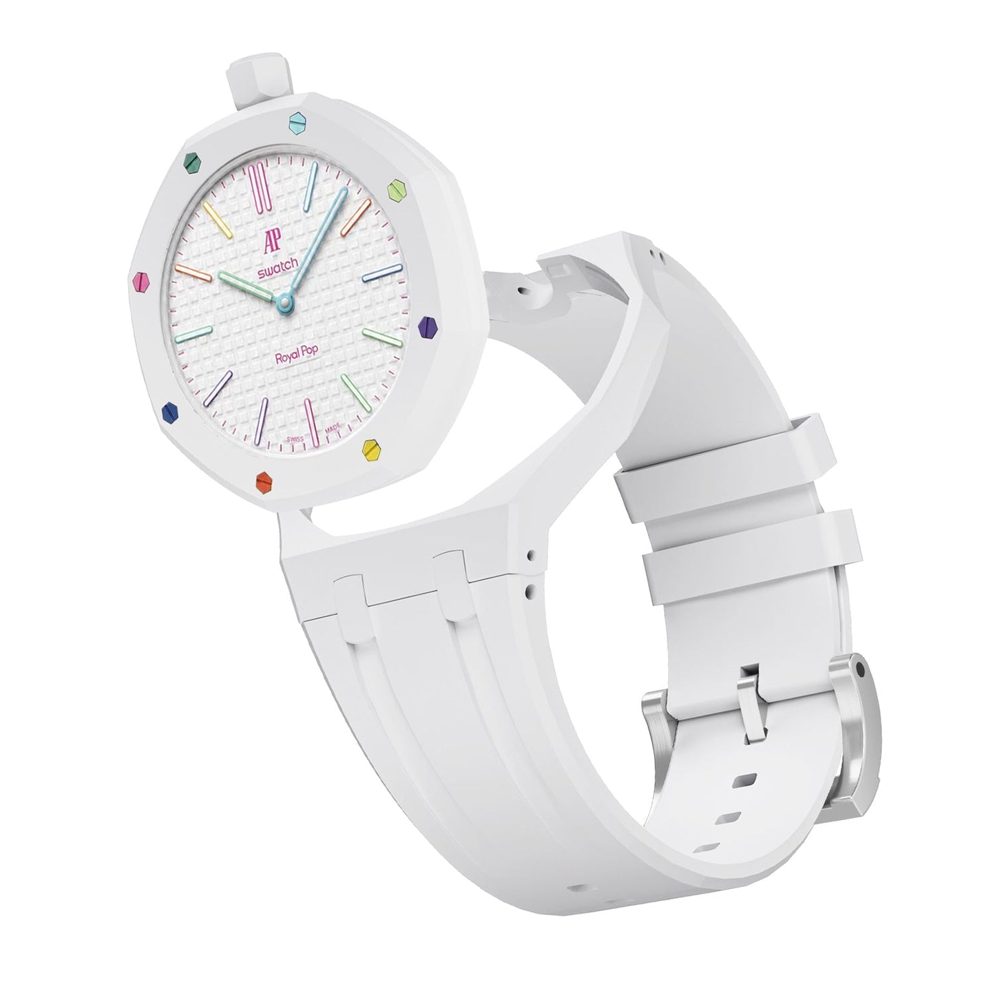 Oak Pop Exclusive  White Silicone Strap