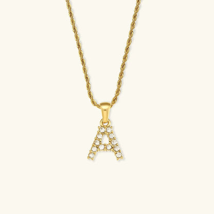 [Gaonasi]Maeve Letter Initial Diamond Necklace