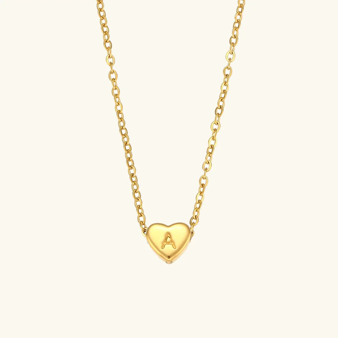 [Gaonasi]Heart Initial Gold Necklace