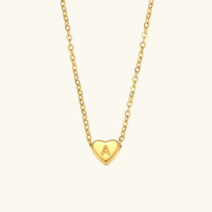 [Gaonasi]Heart Initial Gold Necklace