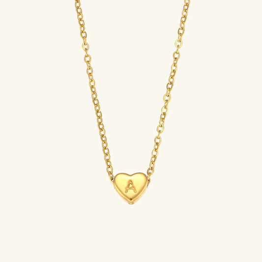 [Gaonasi]Heart Initial Gold Necklace