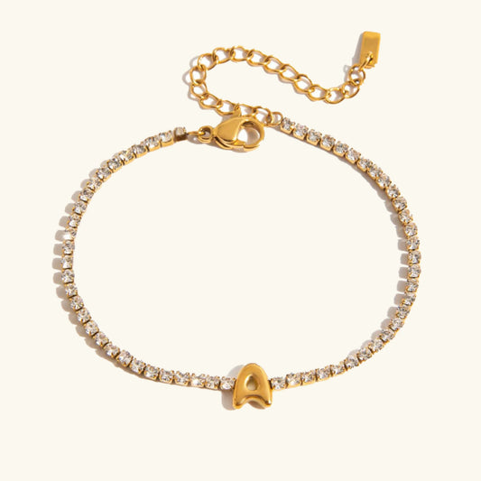 [Gaonasi]Avaria Bubble Letter Tennis Bracelet