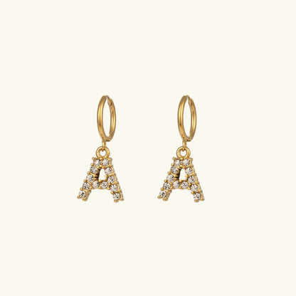 [Gaonasi]Wilhemina Initial Letter Earrings