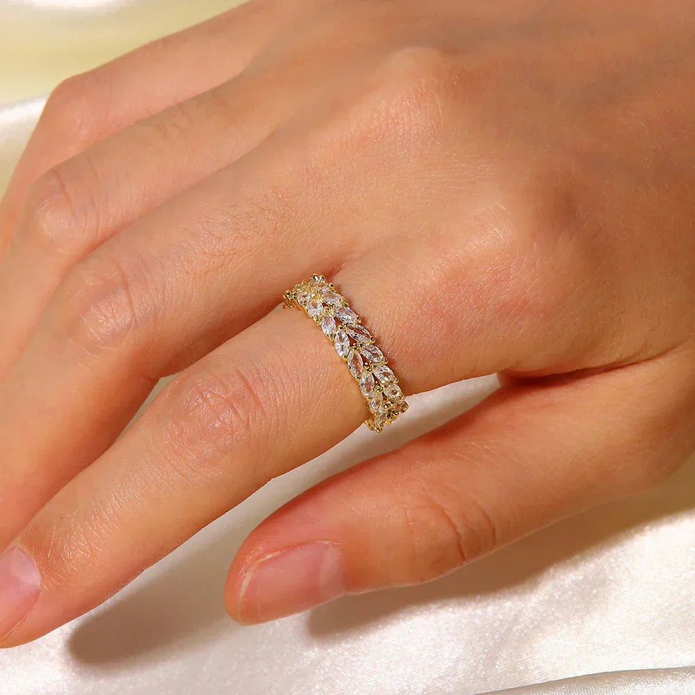 [Gaonasi]Clarisse Patterned Gold Ring